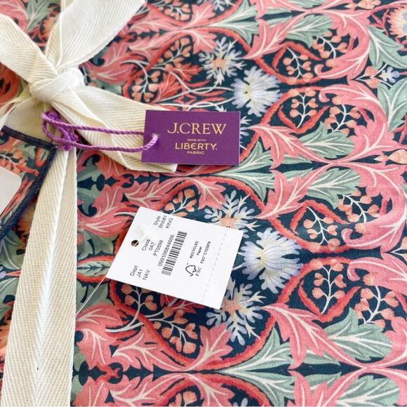 J.Crew Limited edition King Cali King duvet set Liberty May Nouveau fabric NWT - Picture 6 of 8